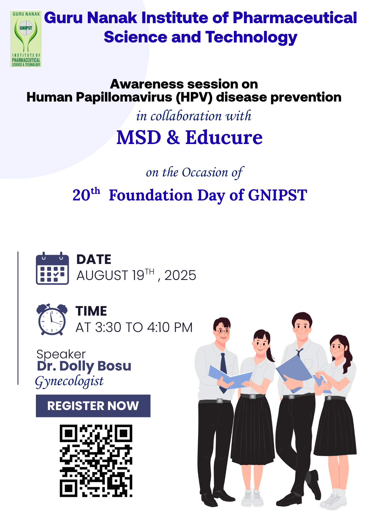 Awareness session on Human Papillomavirus (HPV) disease prevention.